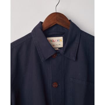 Uskees Men's Organic Buttoned Overshirt In Blue