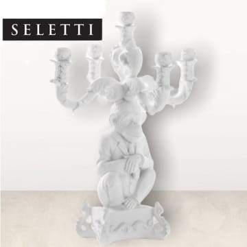 Seletti Burlesque The Wise Chimpanzee Candle Holder (48cm) - White