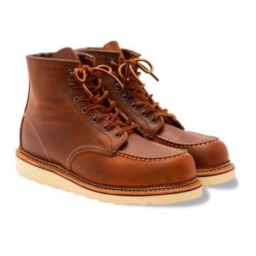 Red Wing Shoes 1907 6" Moc Toe Leather Boot In Red