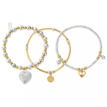 Chlobo Mixed Metal Compassion Stack Of 3