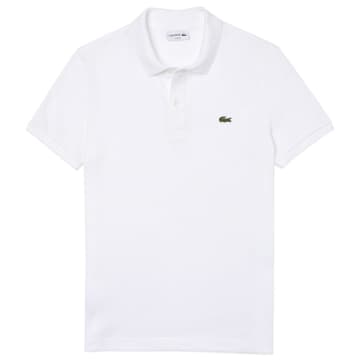Shop Lacoste Short Sleeved Slim Fit Polo Ph4012 In White