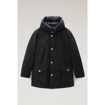 Woolrich Arctic Parka In Ramar With Protective Hood Black