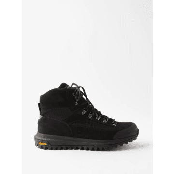 Shop Diemme One Hiker Nubuck And Mesh Boots In Black
