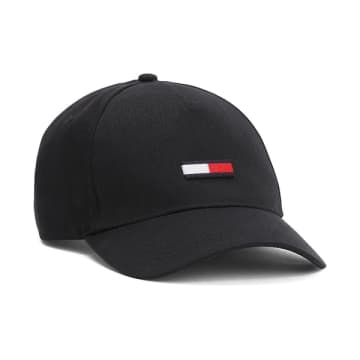 Tommy Hilfiger Tommy Jeans Organic Cotton Flag Cap In Black