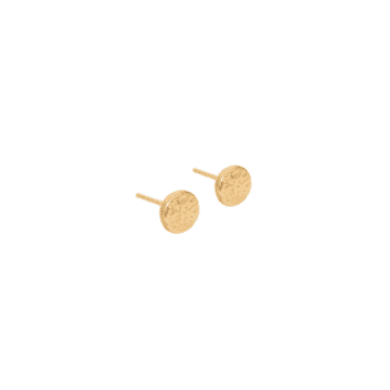 Épanoui Radiance Coin Stud Earrings In Gold