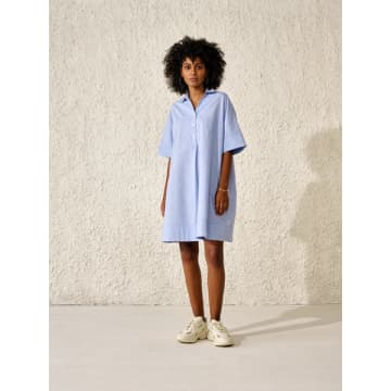 Bellerose Ateliers Short Sleeve Dress In Blue