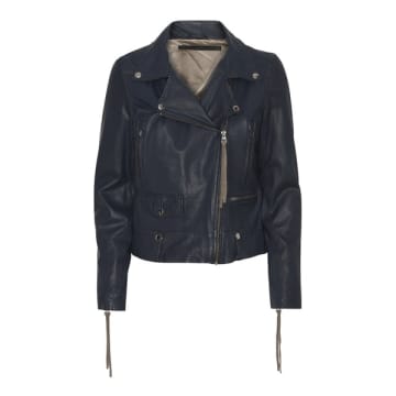 Mdk Blue Seattle New Thin Leather Jacket
