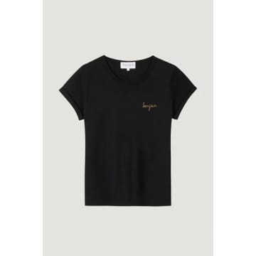 Maisonlabiche Poitou Bonjour T-shirt In Black