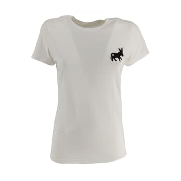 Sensa Cunisiun T-shirt Classic Logo Donna White/black