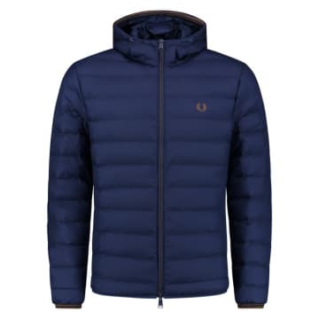 Fred Perry Hooded Insulated Jacket Blue