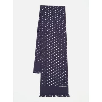 Universal Works Scarf 00157 Dot Print Navy In Blue