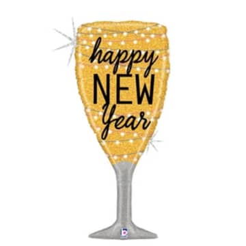 Foil New Year Champagne Glass