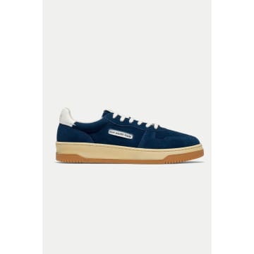 East Pacific Trade Navy Suede Court Trainer Mens In Blue