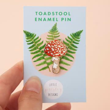 Little Paisley Designs Brooch Enamel Toadstool