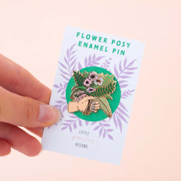 Little Paisley Designs Brooch Enamel Flower Posy