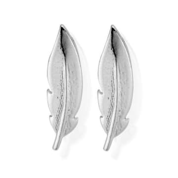 Chlobo Feather Earring In Metallic