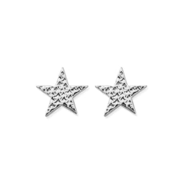 Chlobo Sparkle Star Stud Earrings In Metallic