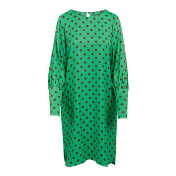 Coster Copenhagen Dot Print Dress In Green