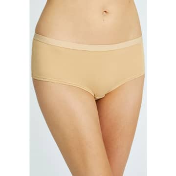 People Tree Low Rise Shorts In Almond