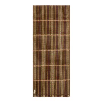 Burrows And Hare Men's Cashmere & Merino Wool Scarf - Stitched Brown