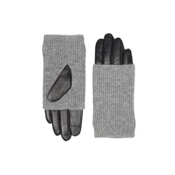Markberg Helly Black & Grey Cable Knit Gloves
