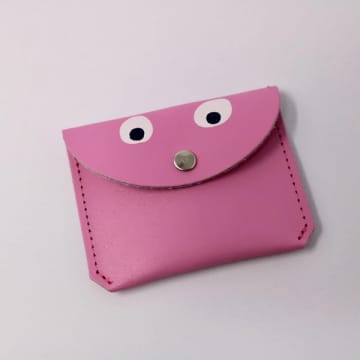 Ark Colour Design Hot Pink Googly Pocket Purse