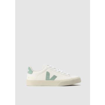 VEJA EXTRA WHITE MATCHA WOMENS CAMPO LEATHER TRAINERS