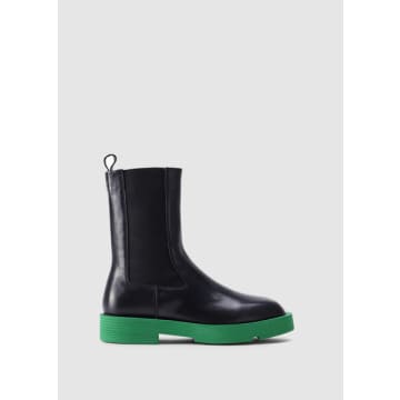 Alias Mae Womens Nori Contrast Heel Tall Chelsea Boot In Black And Green