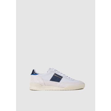 PAUL SMITH WHITE AND BLUE TAB MENS DOVER TRAINERS