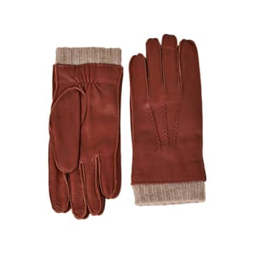 Oliver Sweeney Tan Mens Pomarance Leather Gloves In Neutrals