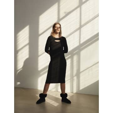 Sofie Schnoor Knitted Midi Dress In Black