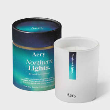 Aery - Northern Lights Scented Candle In Blue