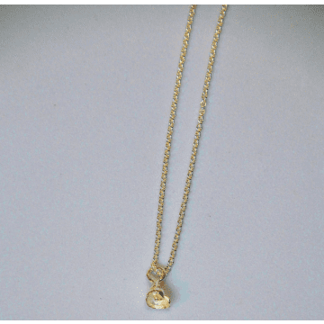 Hannah Bourn Tiny Periwinkle Necklace In Gold
