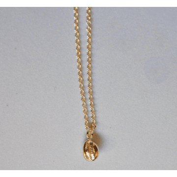 Hannah Bourn Tiny Cowri Necklace In Metallic
