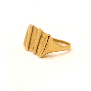 Hannah Bourn Scallop Imprint Ring In Gold