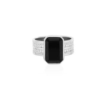 Anna Beck Large Black Onyx Rectangle Ring