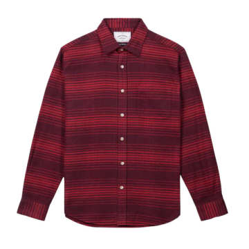 Portuguese Flannel Paralele Flannel Shirt In Red