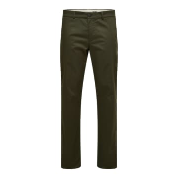 Selected Homme Forest Green Right Chino Pants