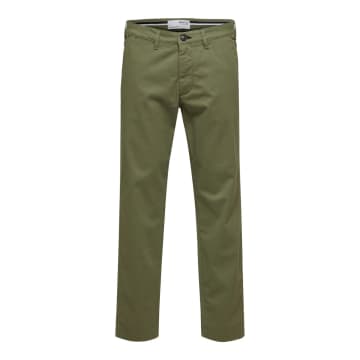 Selected Homme Lichen Green Fitted Chino Pants