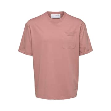 Selected Homme Pink Pocket T-shirt