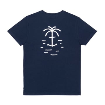 Bask In The Sun Anchor Blue Pocket T-shirt