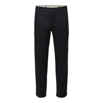 Selected Homme Law Black Chino Trousers