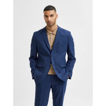 Selected Homme Men's Blue Flax Blazer