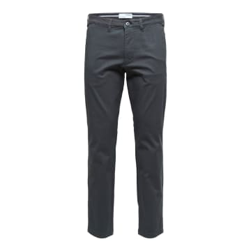 Selected Homme Gray Blue Adjusted Chino Pants