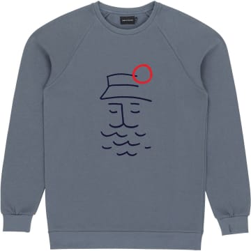 Bask In The Sun Boatman Fleece Blue Sweatshirt