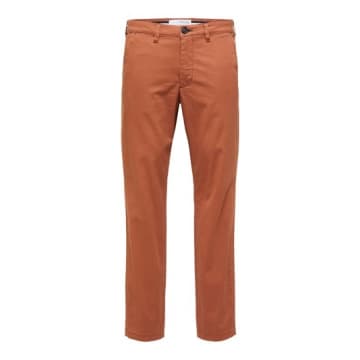 Selected Homme Chinese Pants Adjusté Terracotta