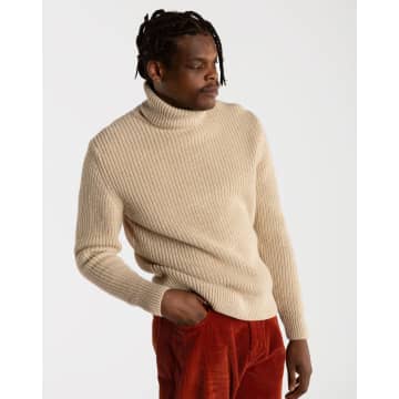 Olow Beige Wool Sweater With Turtleneck In Neturals