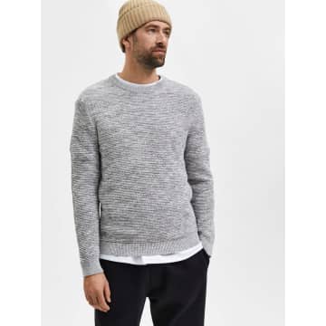 SELECTED HOMME CHINESE GRAY MESH SWEATER