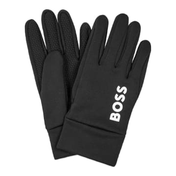 Hugo Boss Running Gloves In Black