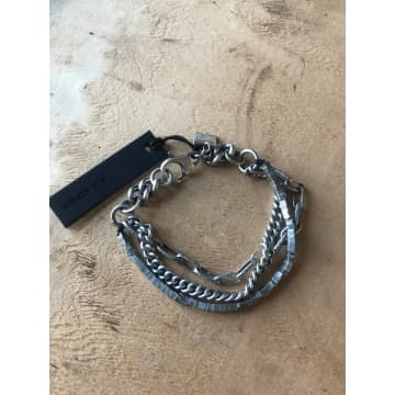 Goti 925 Oxidised Silver Bracelet Br2062 In Metallic